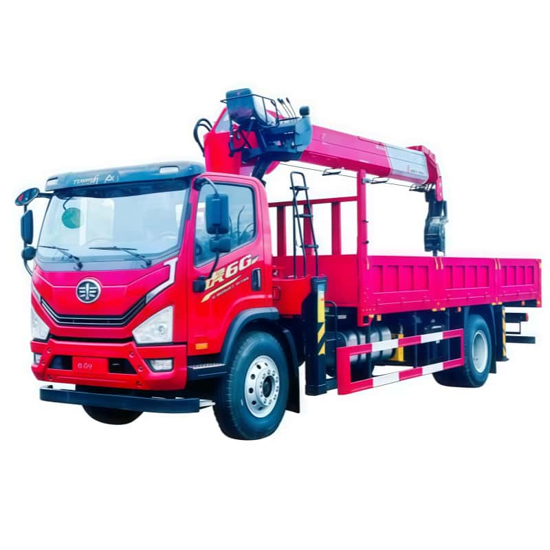 FAW chassis equipped with XCMG crane, multi-functional truck-mounted crane and transport truck