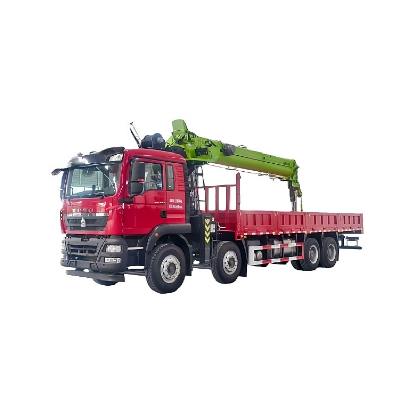 China's sinotruk chassis equipped with XCMG crane, multi-functional truck-mounted crane and transport truck