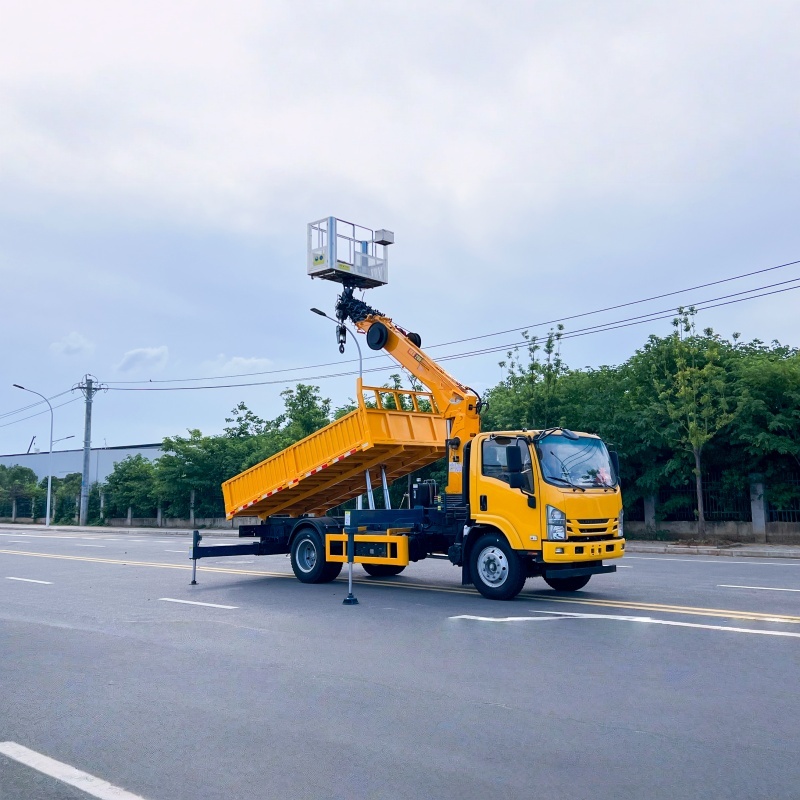 ISUZU 20m Truck Mounted Aerial Work Platform with Cargo