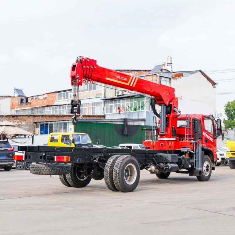 Dongfeng truck-mounted crane 5 booms, 18-meter lifting height, truck-mounted crane transport vehicle