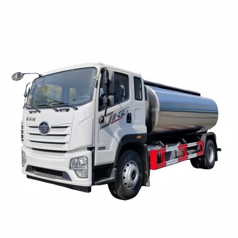 FAW 10-ton class single-axle fresh milk transport tanker