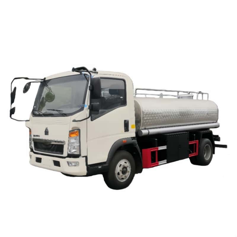 Howo 4x2 5000L (5m³) Food-Grade Stainless Steel Water Supply Truck