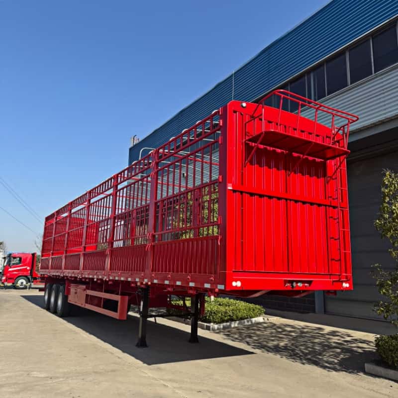 13-meter three-axle fence semi-trailer