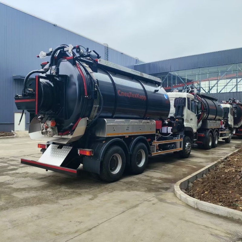 Camion Dongfeng 6×4 combiné de nettoyage à haute pression et d'aspiration des égouts pour la Russie