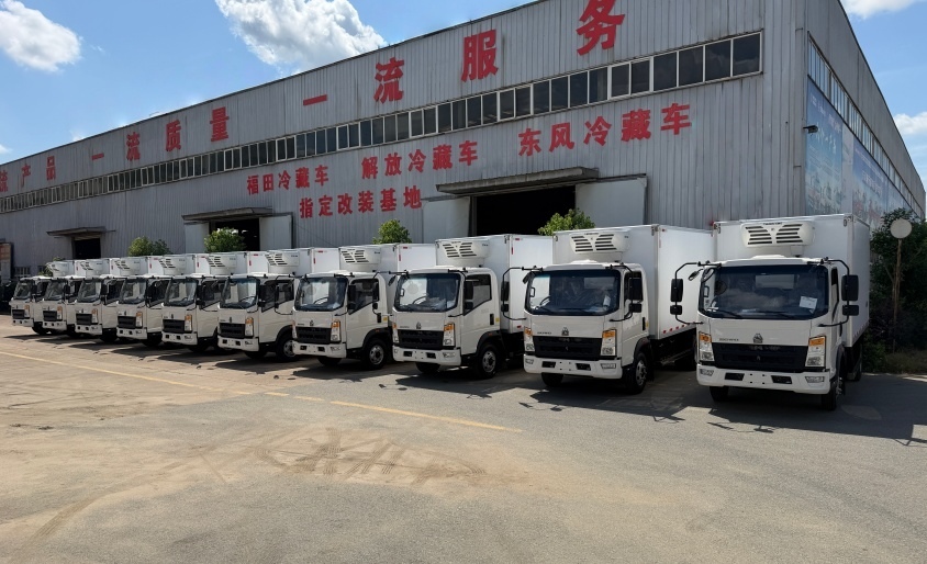Camions frigorifiques livrés en Amérique du Sud | Projet d'exportation d'une usine chinoise
